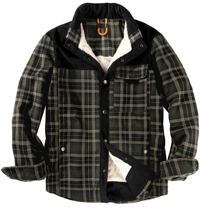 Herren Holzfällerhemd Karo Fleece Blau - Eveloria