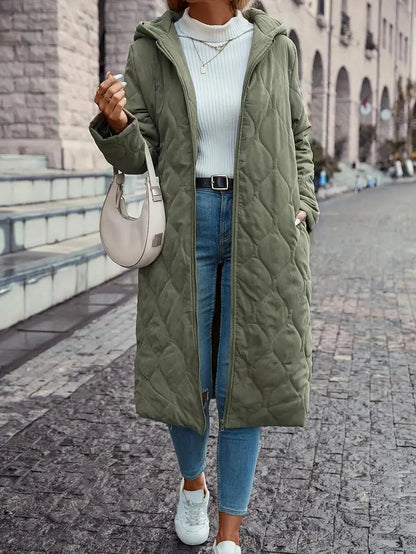 Damenschutz Jacke Gesteppt Langärmlig Kapuzenjacke Herbst Winter
