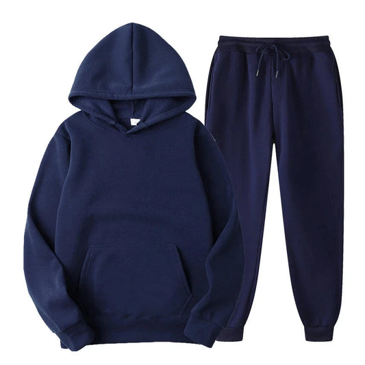 Herren Hoodie Jogger Set Zweiteilig Kordelzug Grau - Eveloria