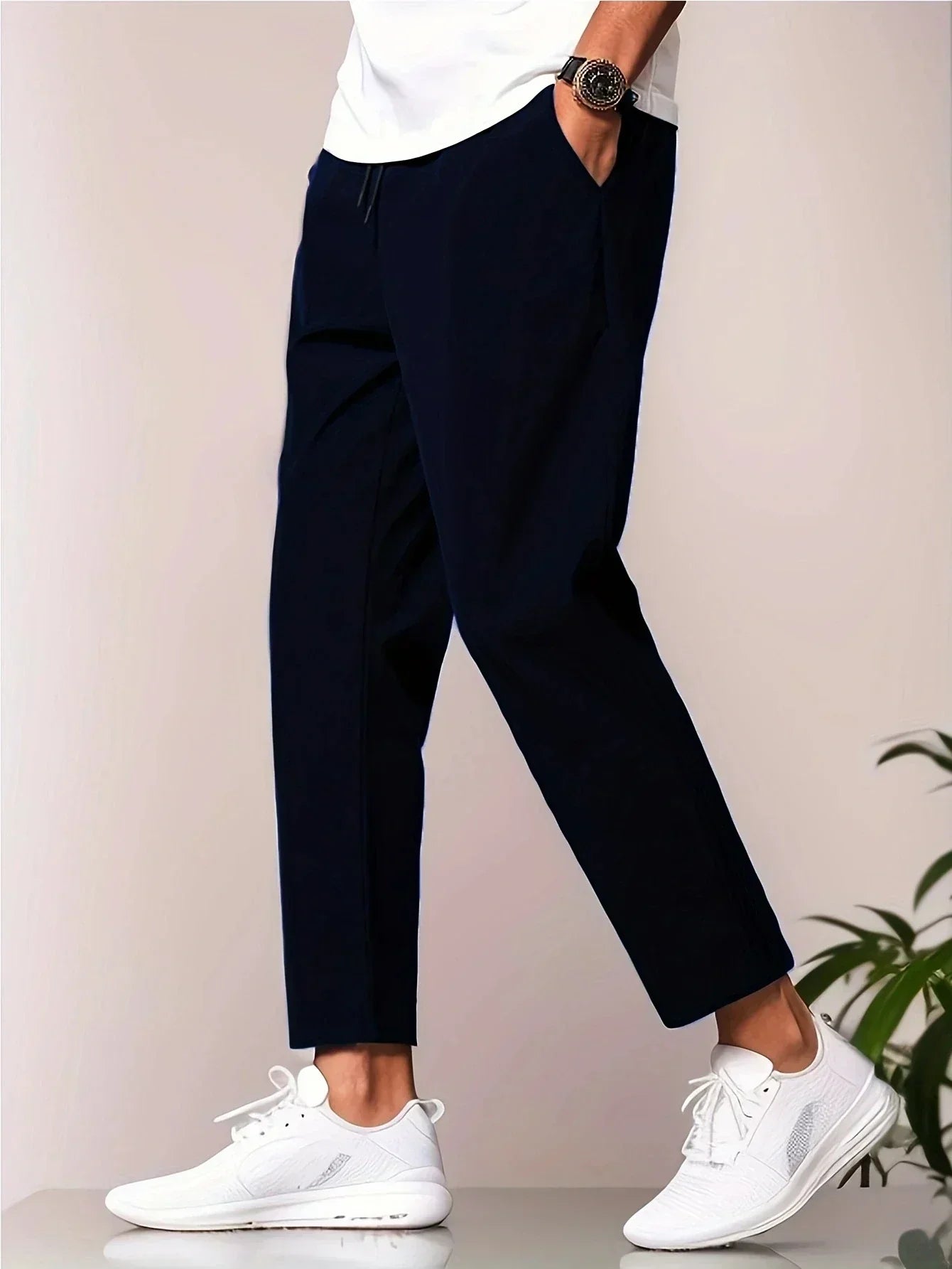 Hose mit Kordelzug – Freizeit-Hose für Herren, schnell trocknend-Marineblau-S-Chaps Herrenmode
