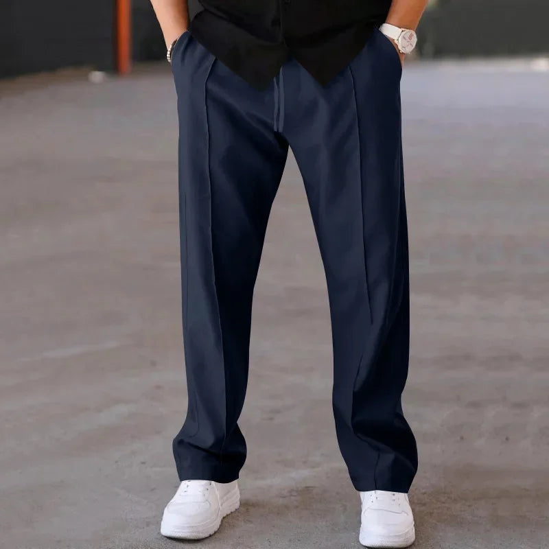 Herrenhose mit Kordelzug Gerades Bein Bequem - Eveloria