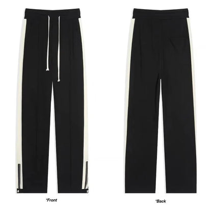 Hose mit geradem Bein – Kordelzug – Baumwolle – Retro-Trainingshose – Herrenhose-Chaps Herrenmode