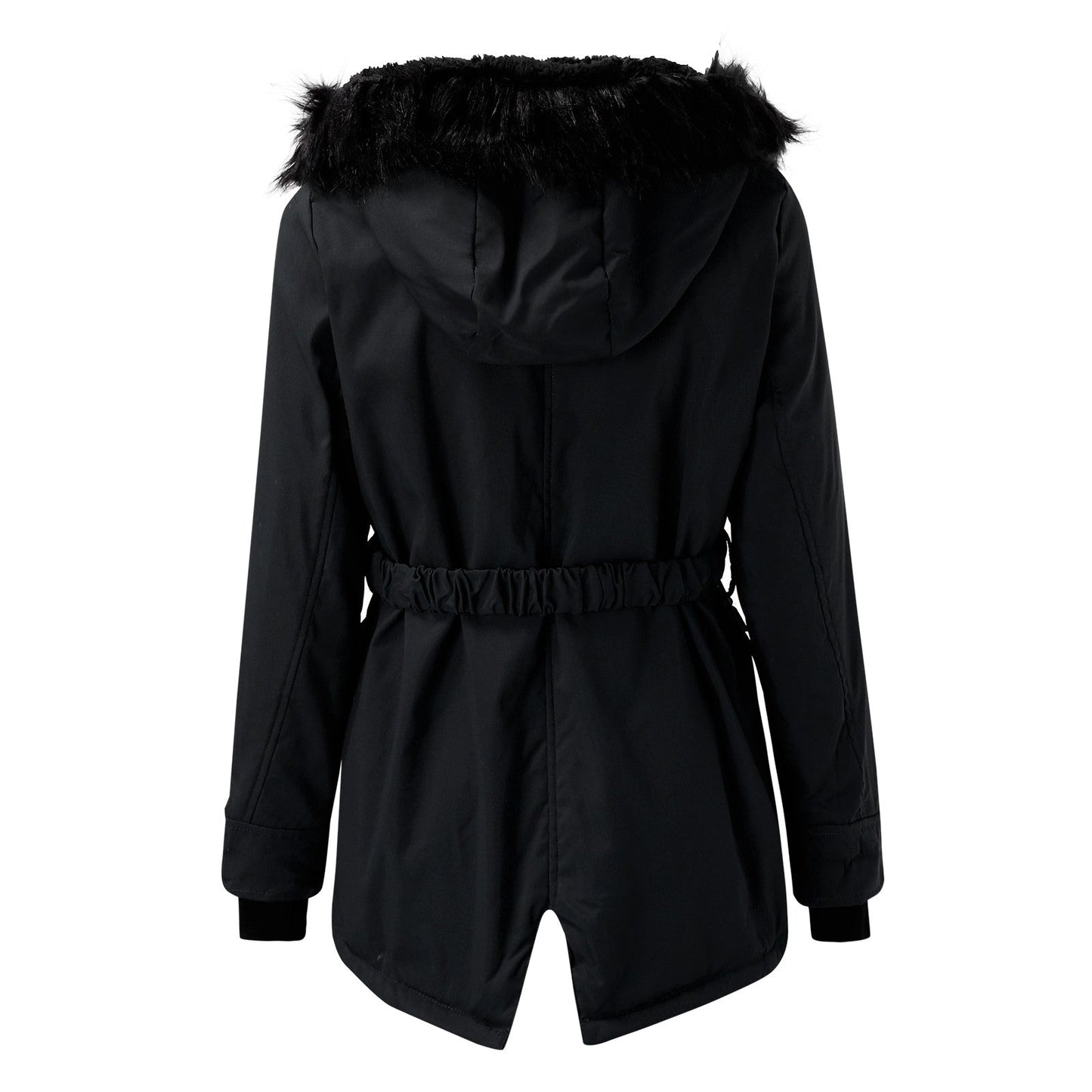 Damen Longline Winterjacke Warm Kapuzen