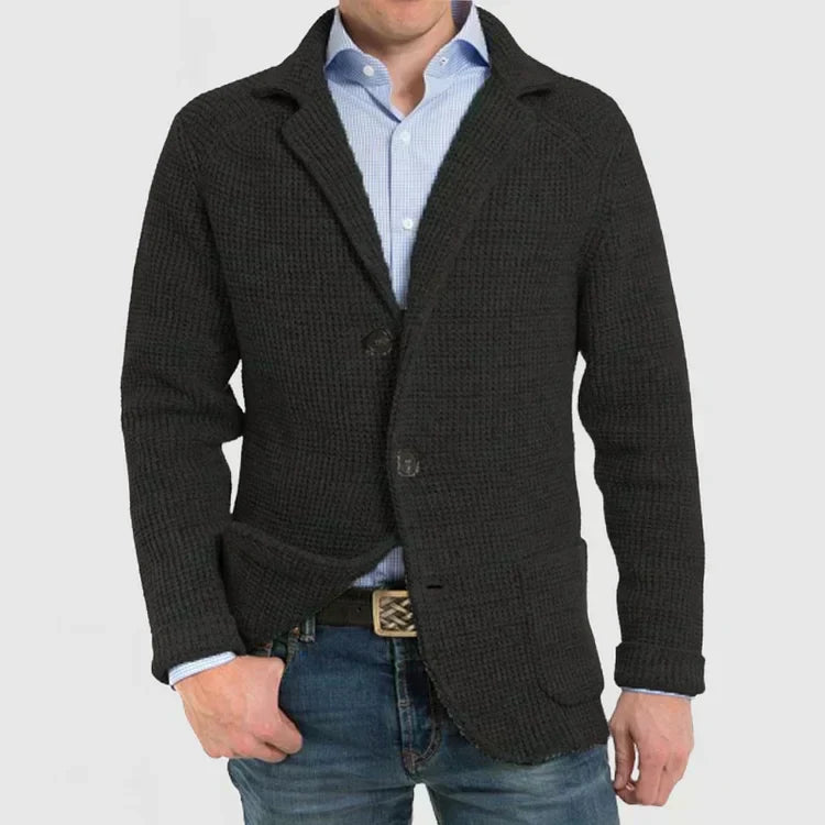 Eveloria Herren Strickblazer 2-Knopf