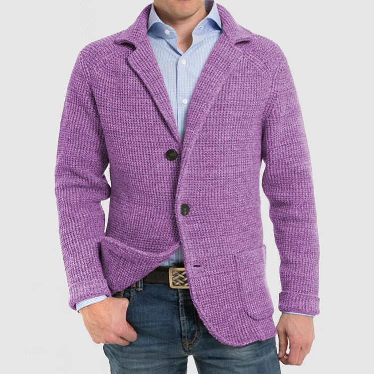 Eveloria Herren Strickblazer 2-Knopf