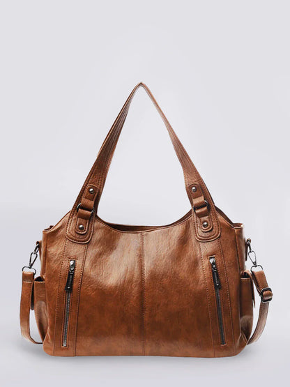 Damen Handtasche Groß Schultergurt Leder
