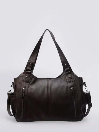 Damen Handtasche Groß Schultergurt Leder