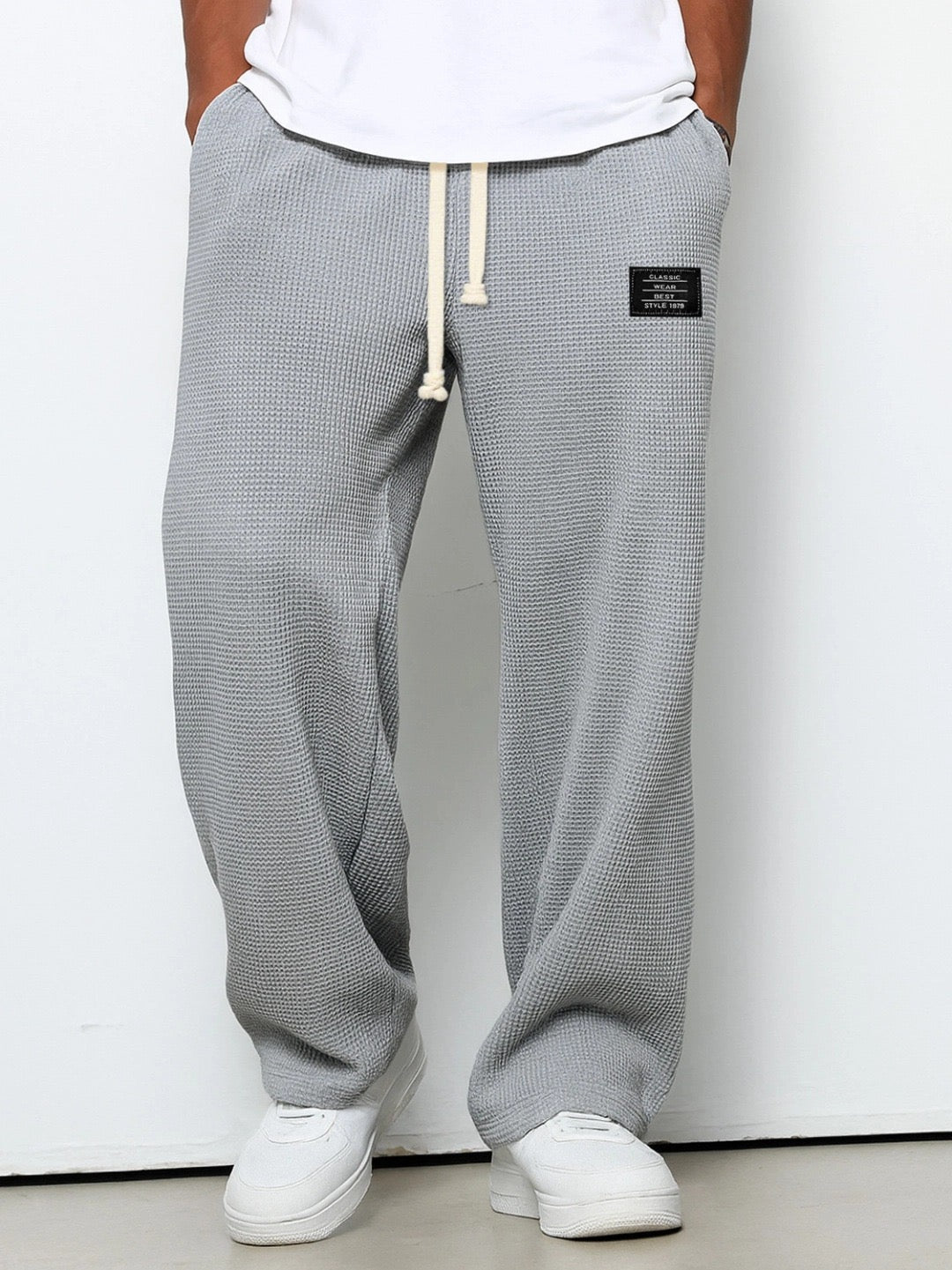 Herrenhose Waffelstrick Kordelzug Bequem