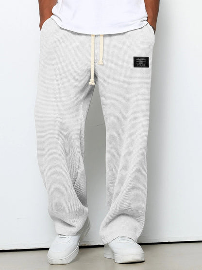 Herrenhose Waffelstrick Kordelzug Bequem