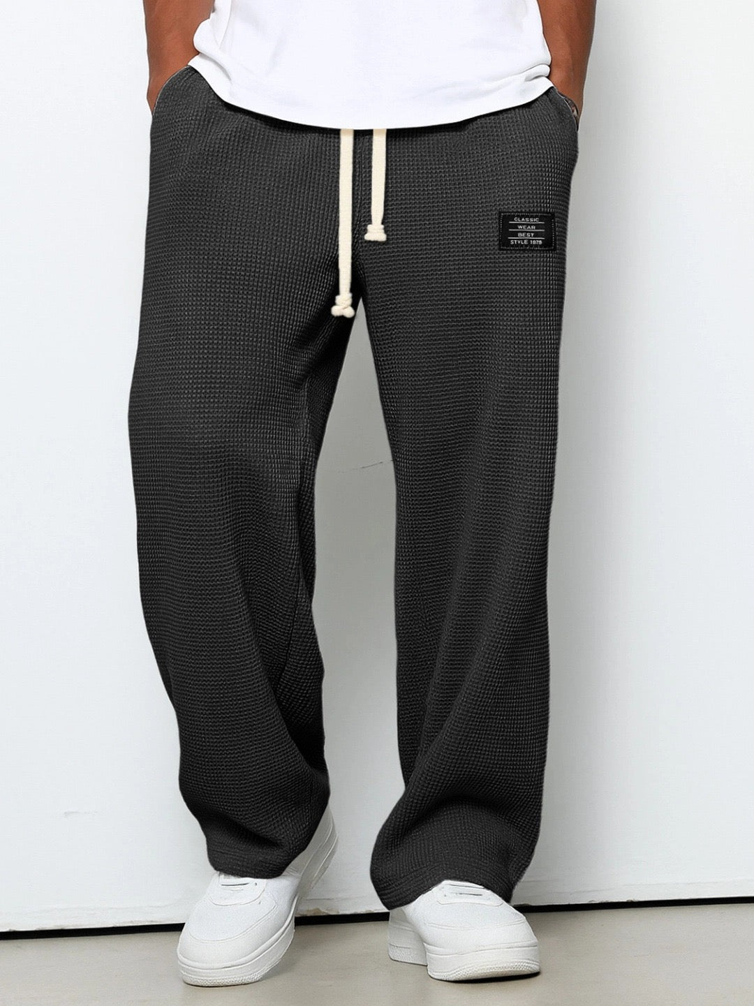 Herrenhose Waffelstrick Kordelzug Bequem