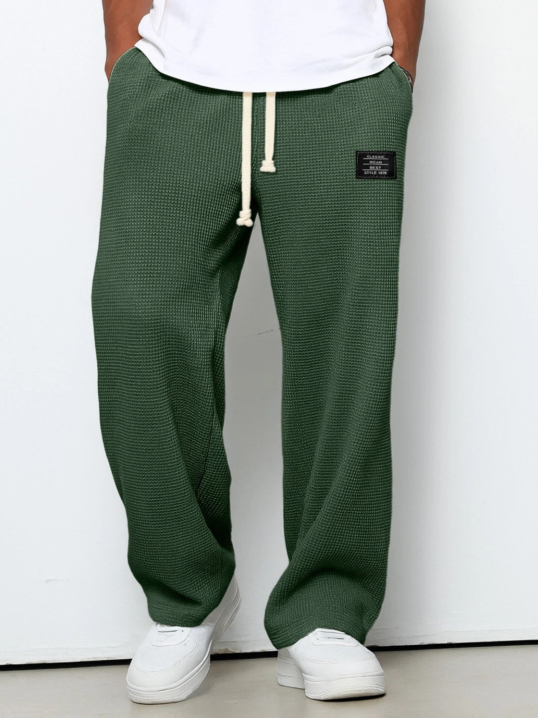 Herrenhose Waffelstrick Kordelzug Bequem