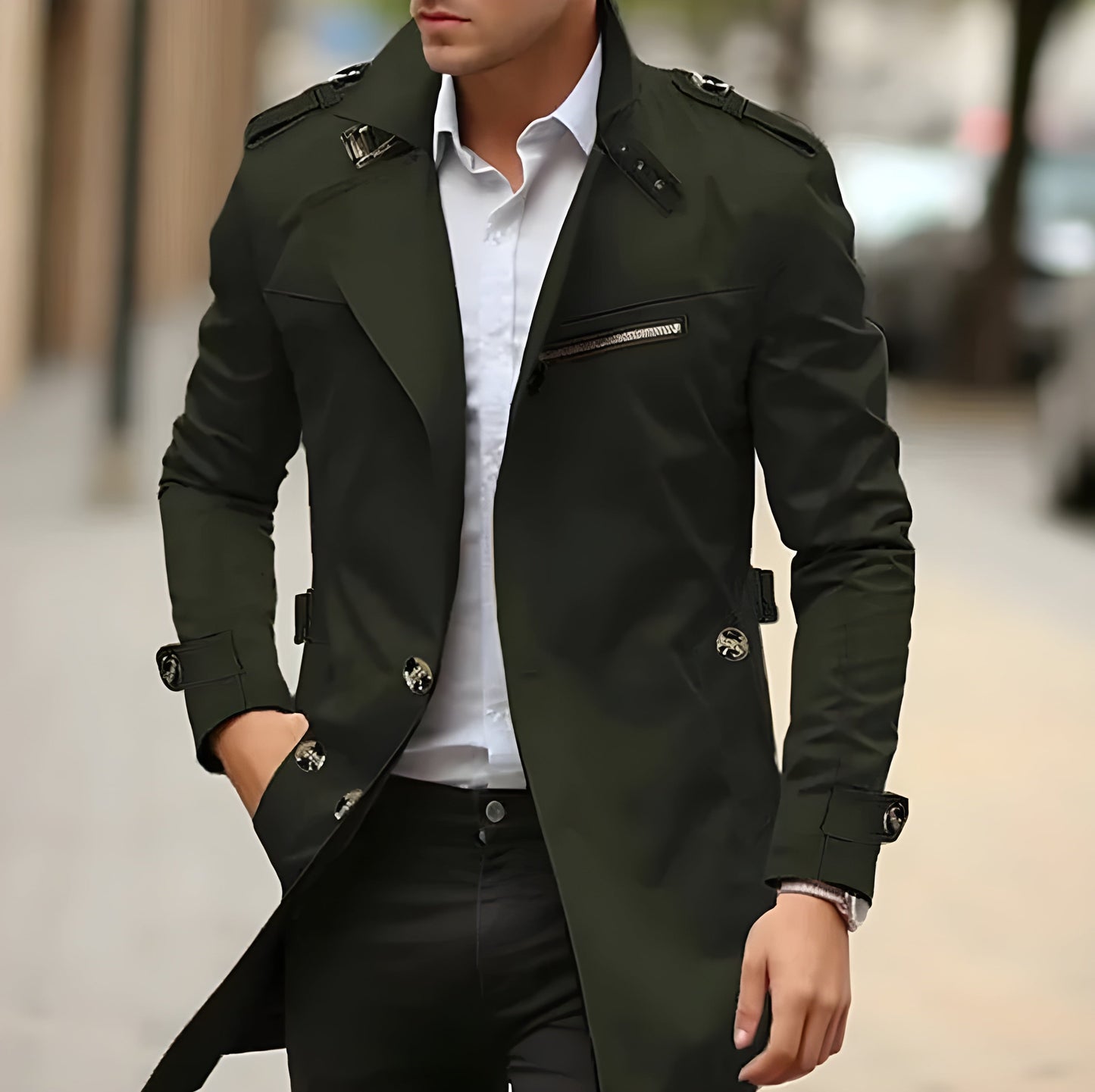 Eveloria Herren Trenchcoat Stilvoll