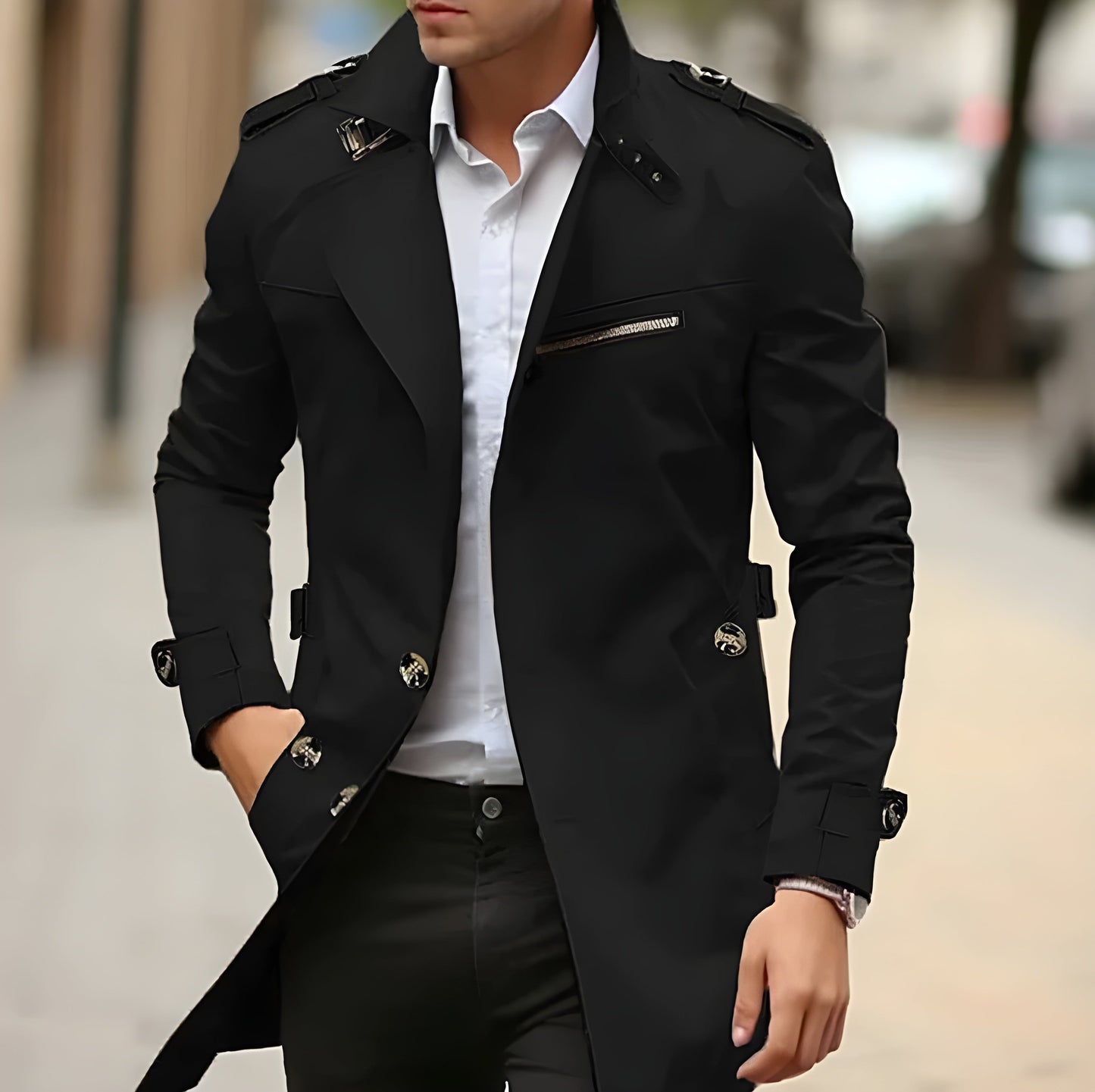 Eveloria Herren Trenchcoat Stilvoll