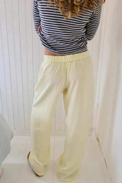 Eveloria Damenlose Hose Gestreift Elastisch
