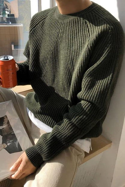 Eveloria Herren Pullover Gerippt Elegantes Design