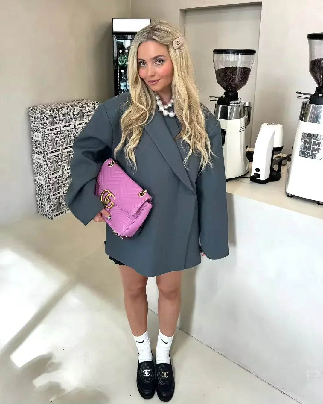 Eveloria Damen Übergroßer Blazer