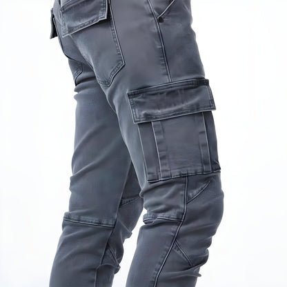 Herren Cargohose schmale Passform Mehrwertige Taschen