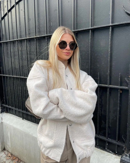 Damen Oversized Bomberjacke