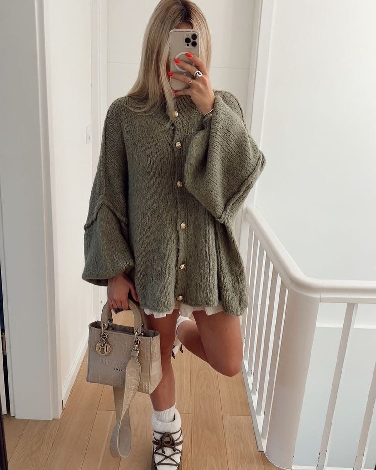 Eveloria Damen Oversized Wollcardigan