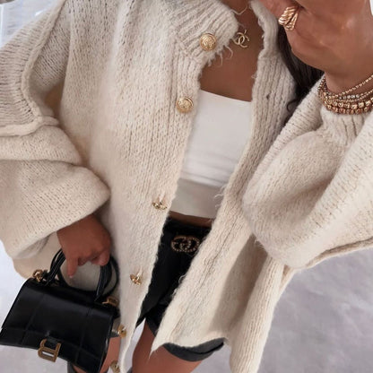 Eveloria Damen Oversized Wollcardigan