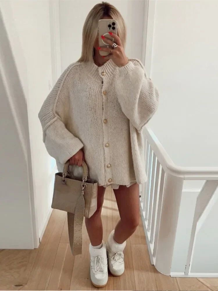 Eveloria Damen Oversized Wollcardigan