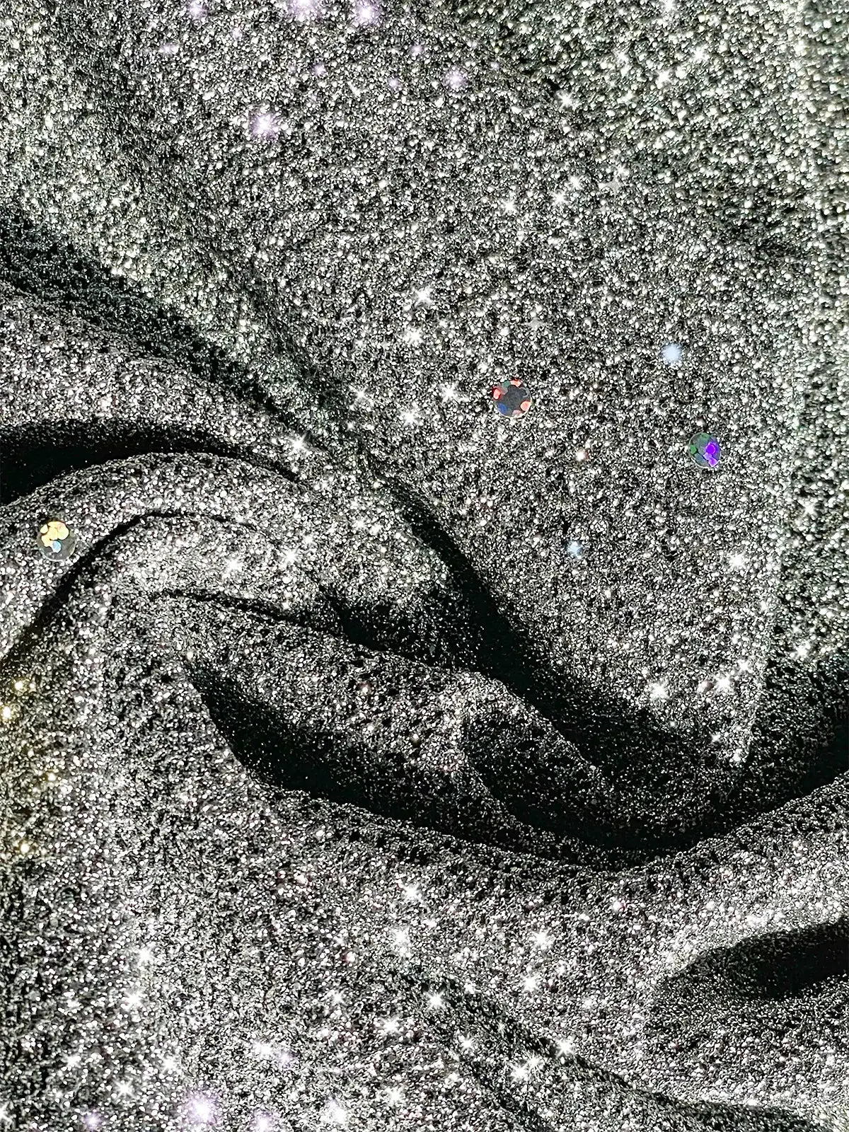 Damen Paillettenkleid Langärmlig Glitzernd