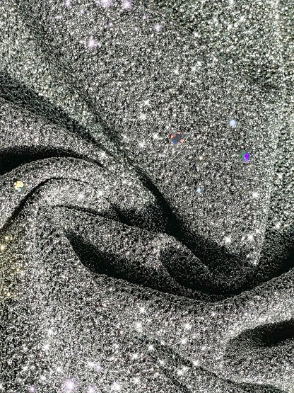 Damen Paillettenkleid Langärmlig Glitzernd