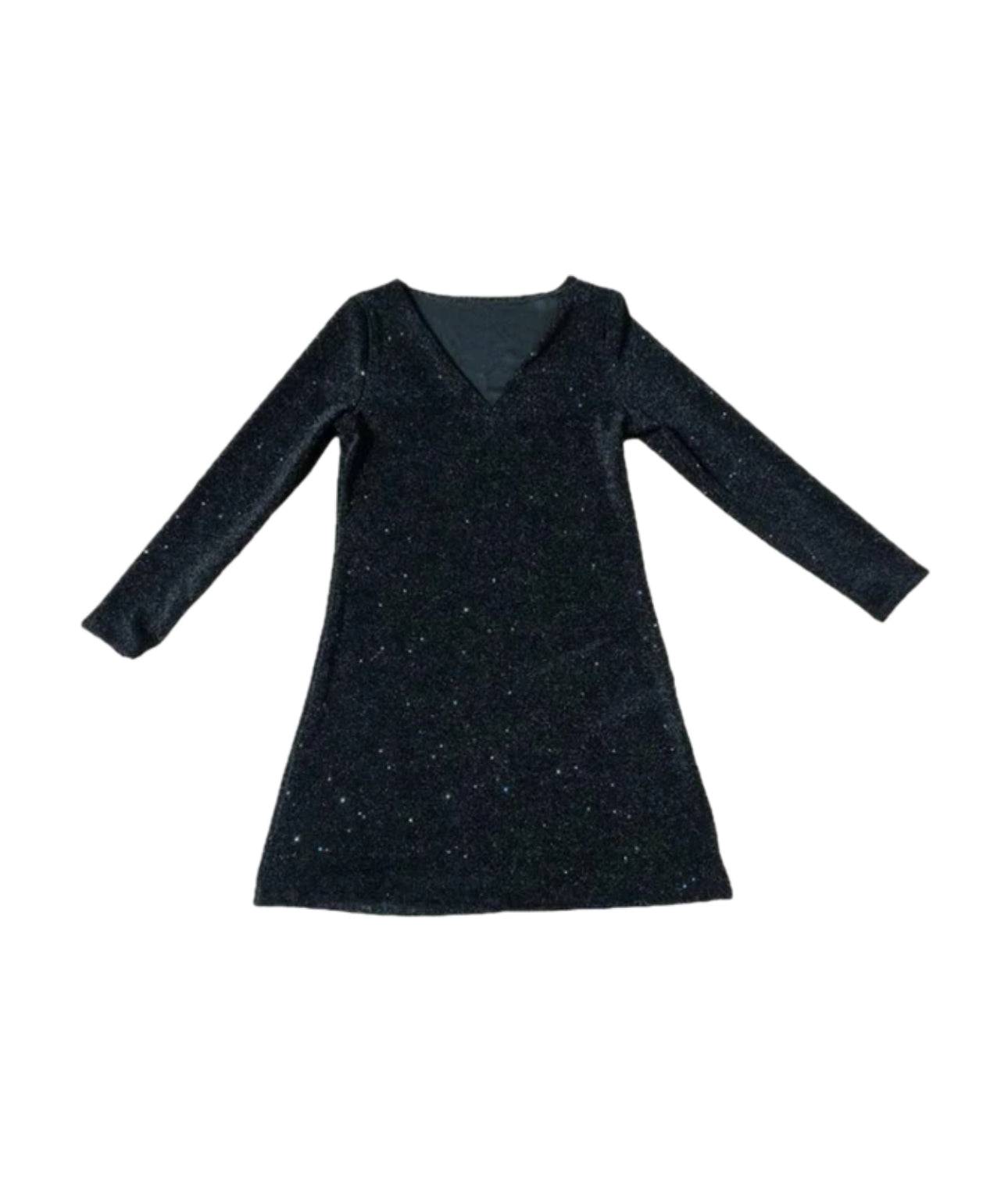 Damen Paillettenkleid Langärmlig Glitzernd