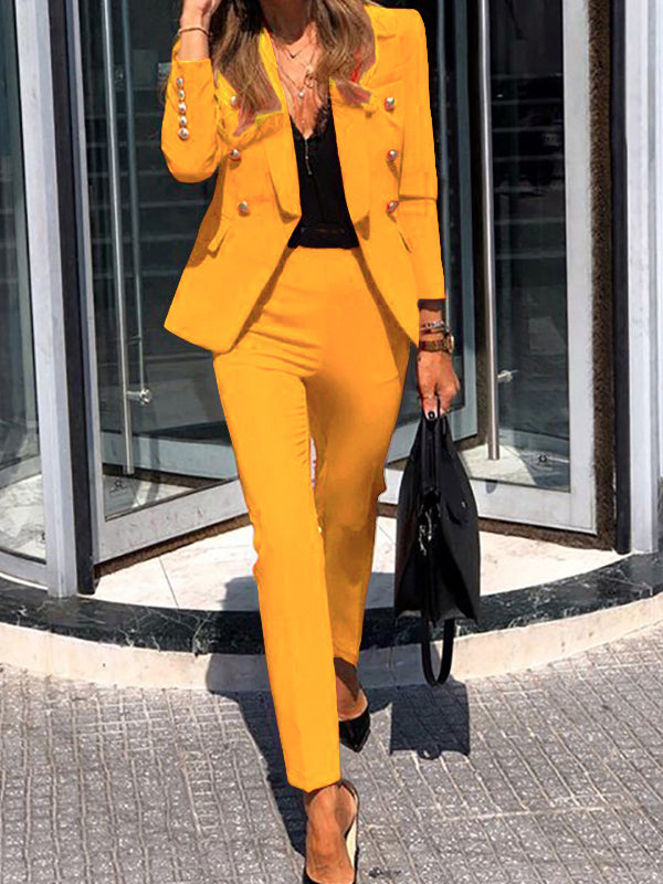 Damen Zweiteiliger Anzug Blazer und Hose Elegant