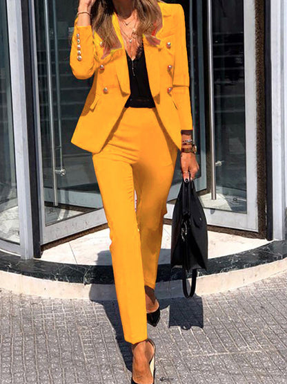 Damen Zweiteiliger Anzug Blazer und Hose Elegant