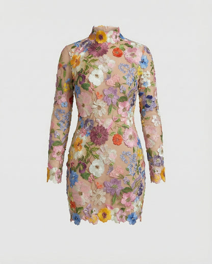 Damen Minikleid Floralmuster