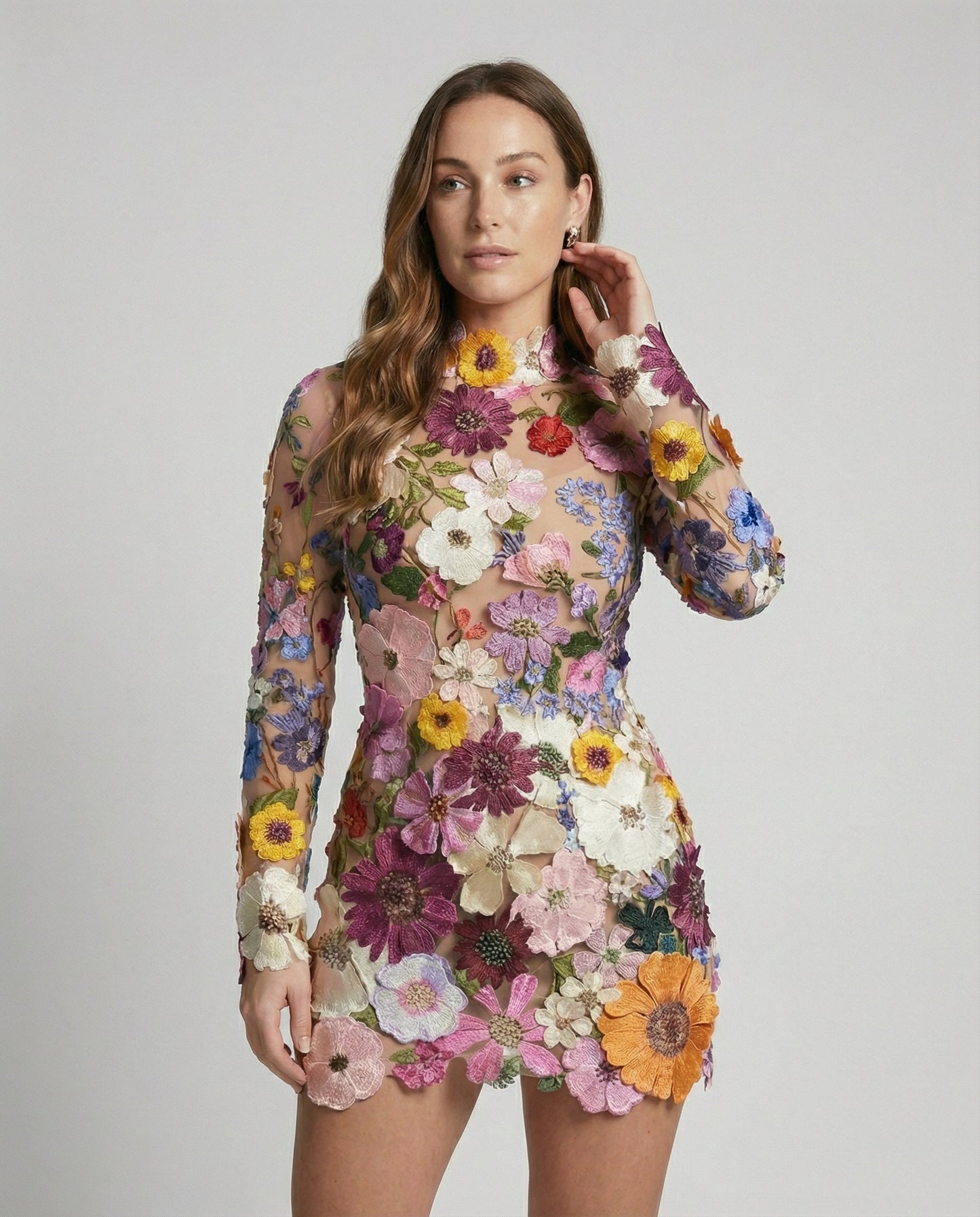 Damen Minikleid Floralmuster - Eveloria