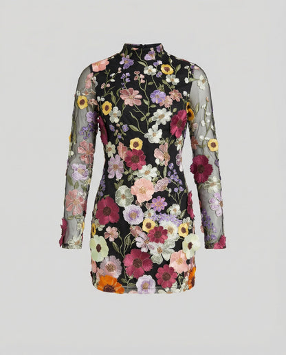 Damen Minikleid Floralmuster
