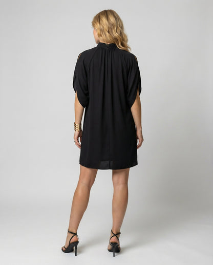 Damen Fledermausärmel Kleid Elegantes