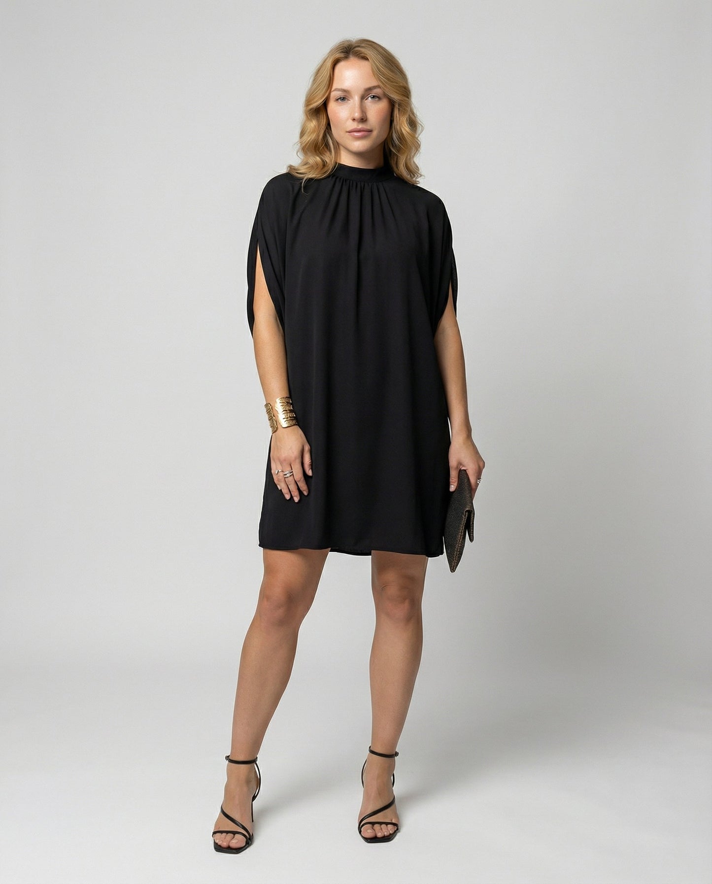 Damen Fledermausärmel Kleid Elegantes