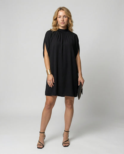 Damen Fledermausärmel Kleid Elegantes