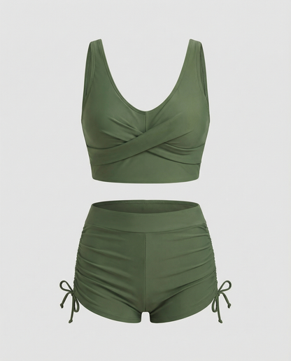 Eveloria Damen Bikini Olivgrün