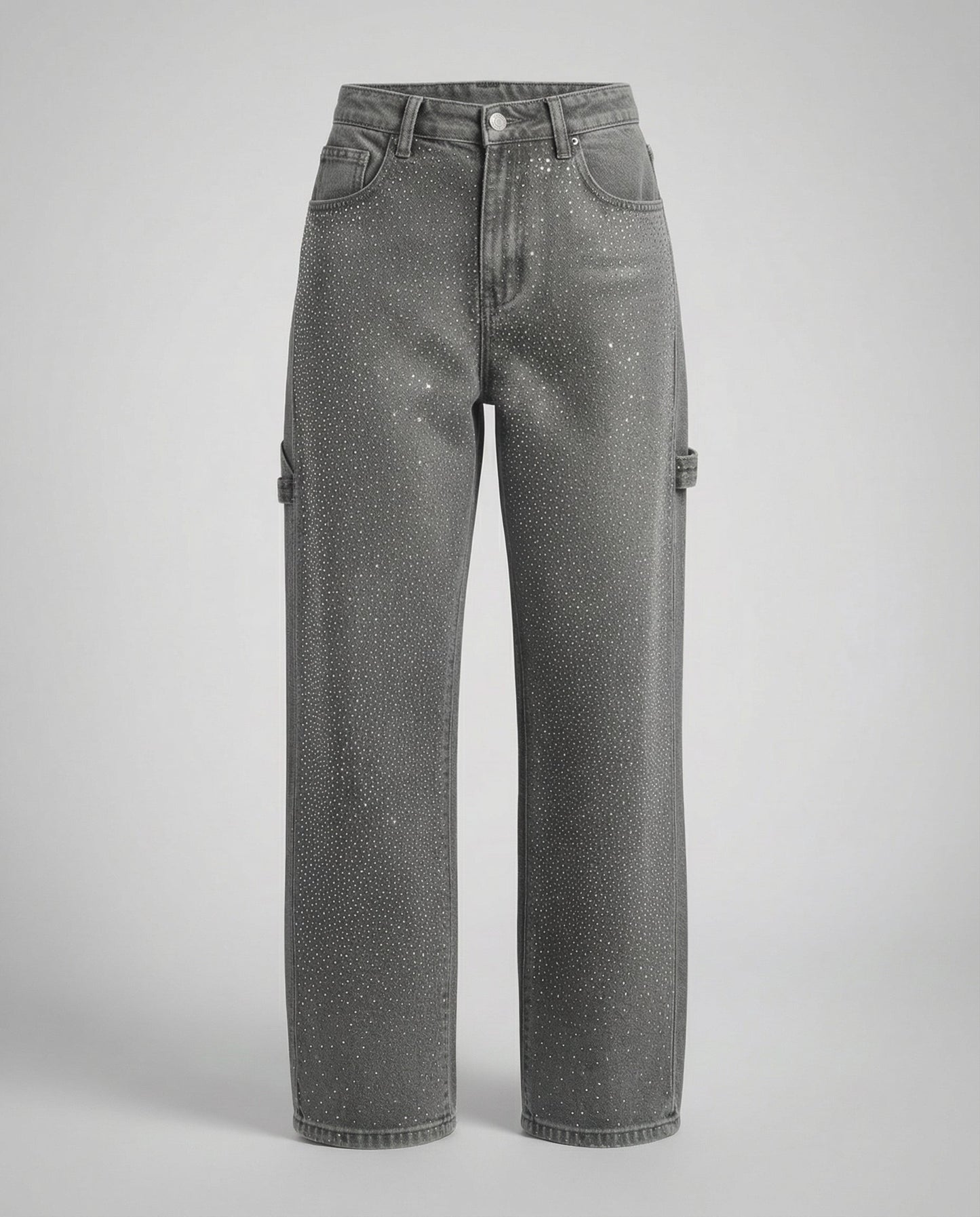 Damen Diamond Jeans Glitzer Effekt