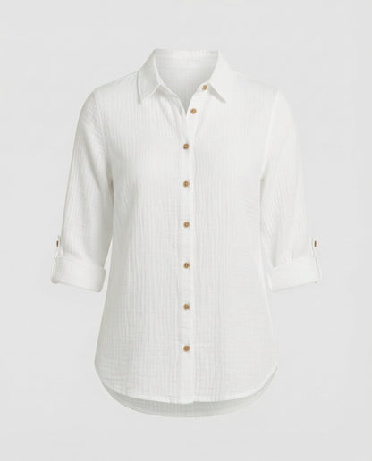 Damenhemd Rüschen Elegantes Bluse Weiss