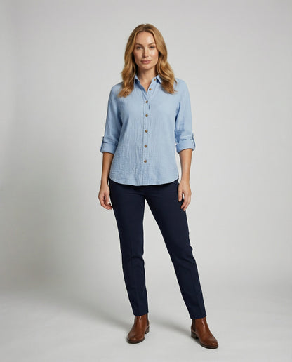 Damenhemd Rüschen Elegantes Bluse Weiss