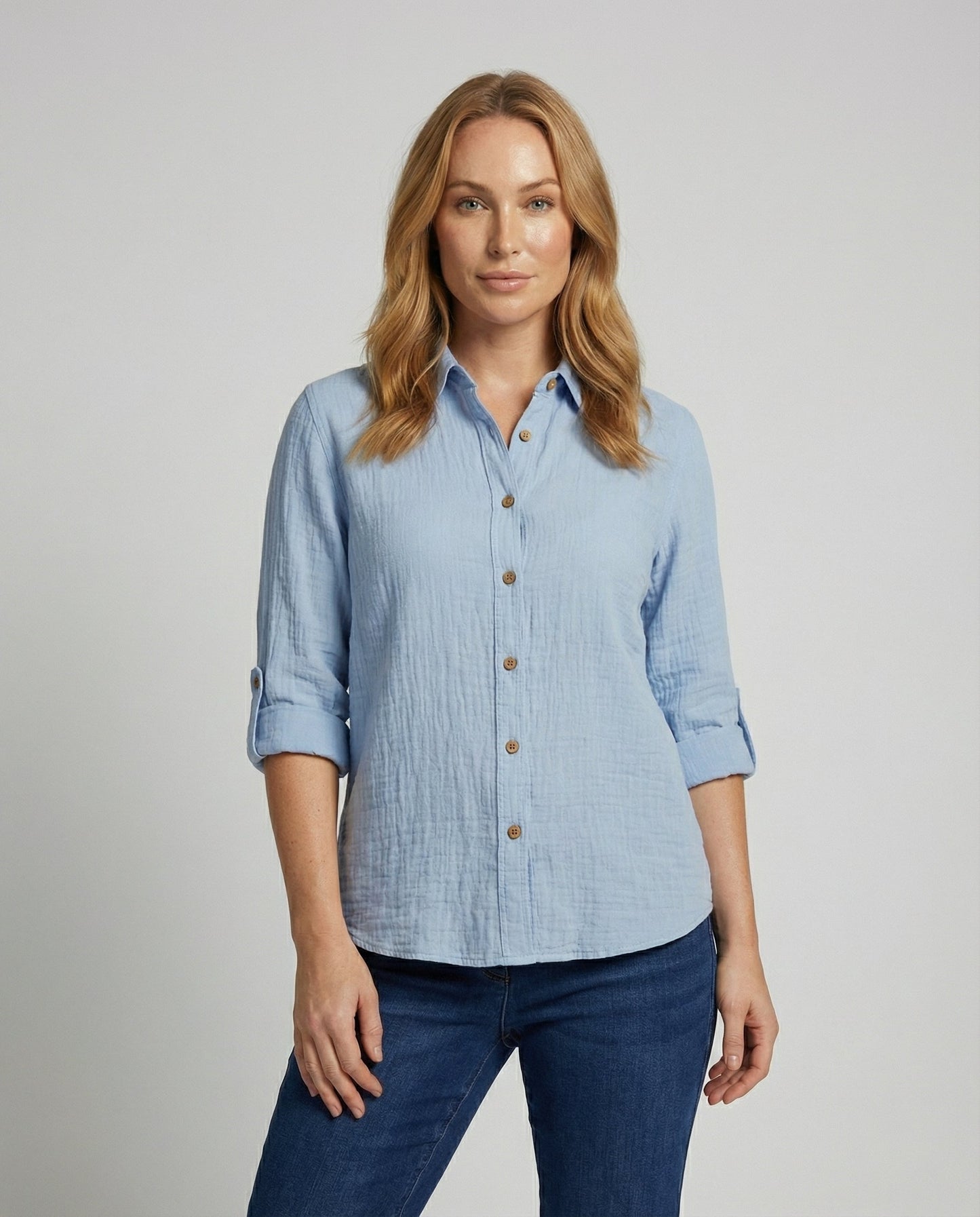 Damenhemd Rüschen Elegantes Bluse Weiss - Eveloria