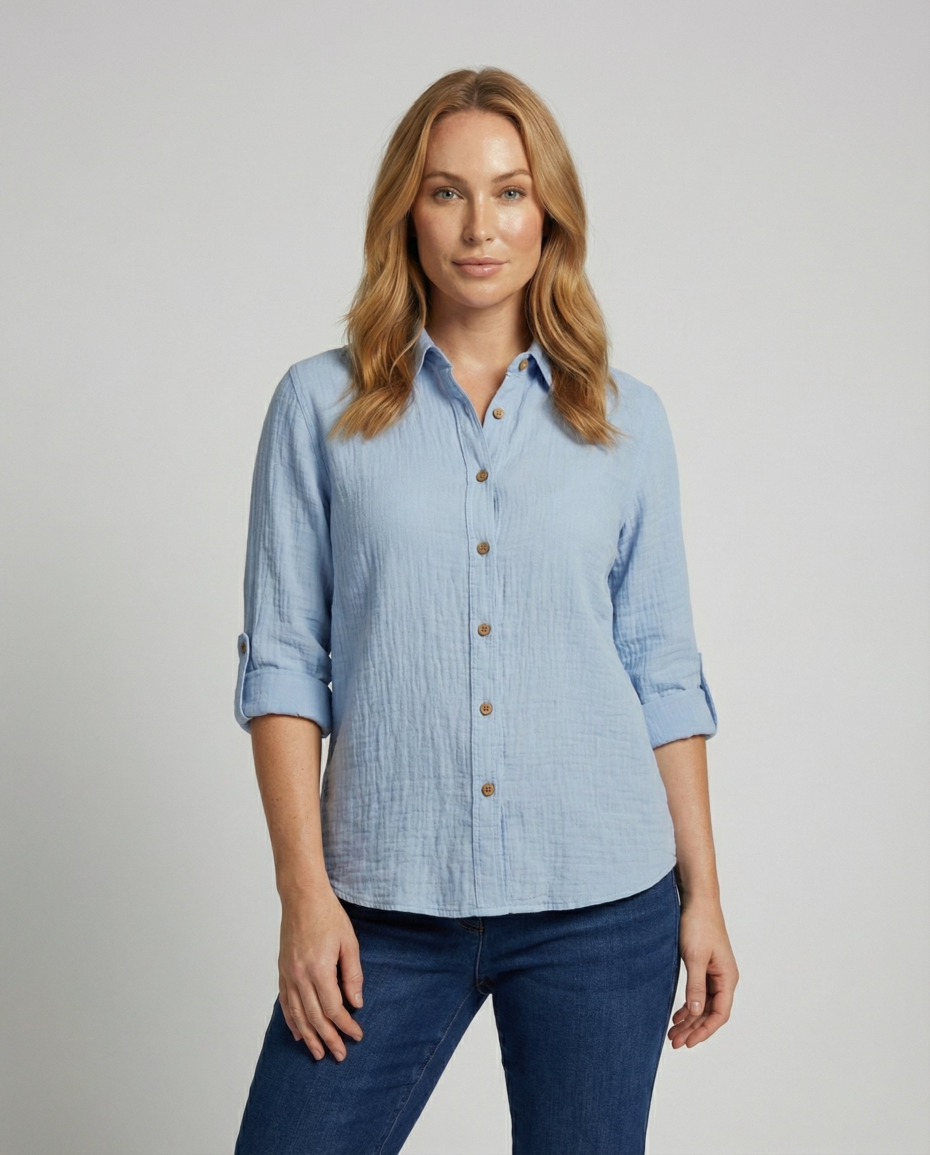 Damenhemd Rüschen Elegantes Bluse Weiss - Eveloria