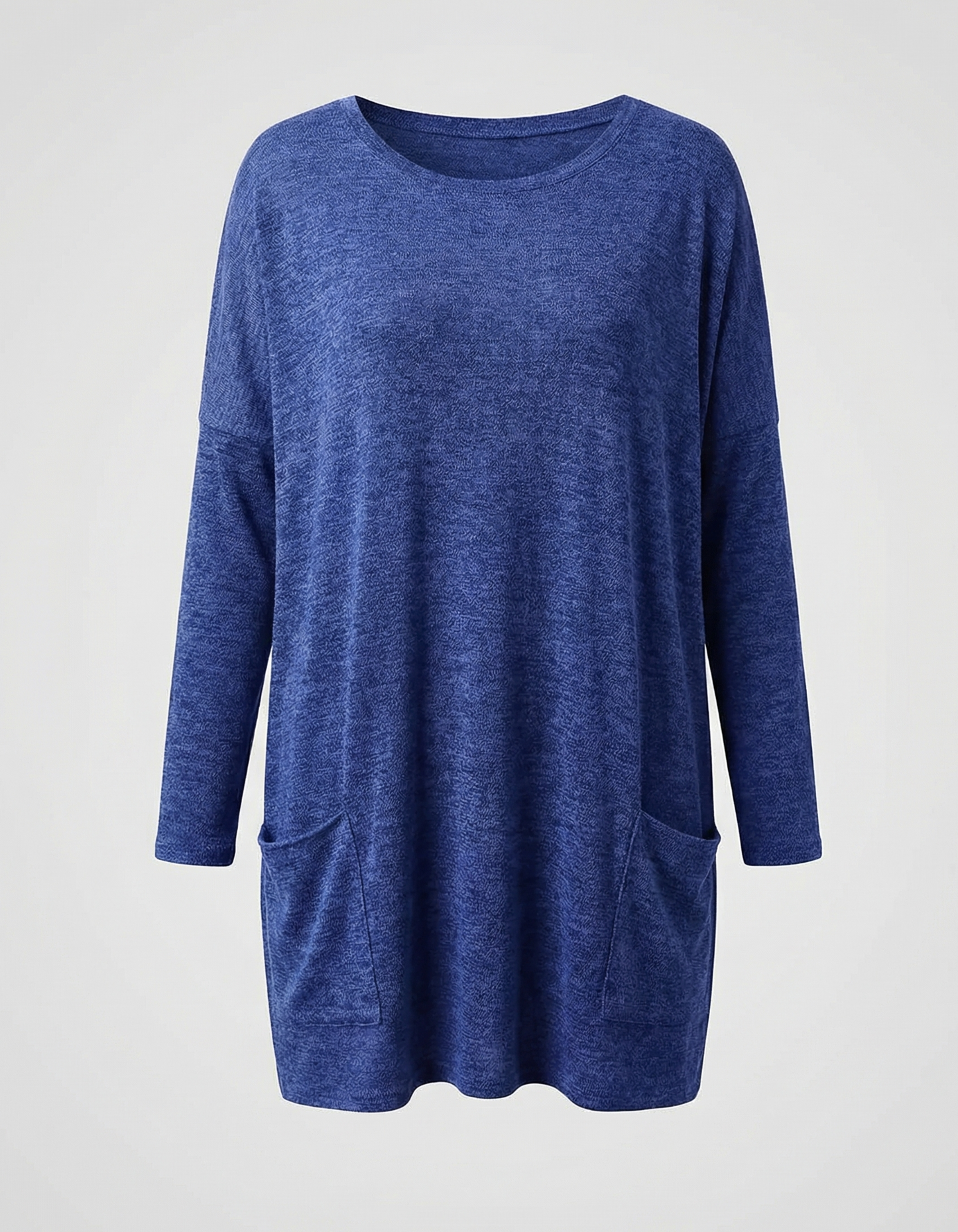 Damen Longpullover Lässig Baumwolle Beige