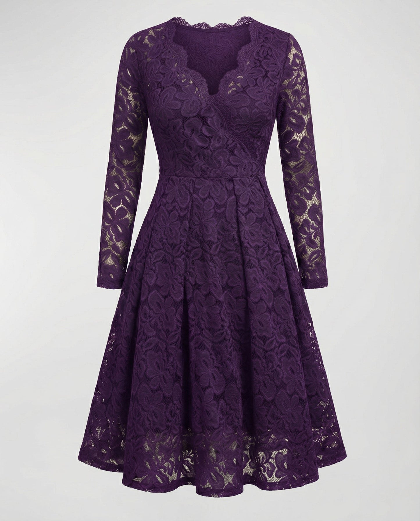 Eveloria Damen Spitzenkleid Elegantes Abendkleid