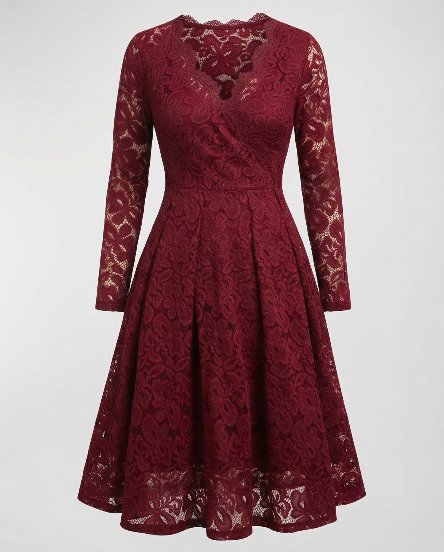 Eveloria Damen Spitzenkleid Elegantes Abendkleid