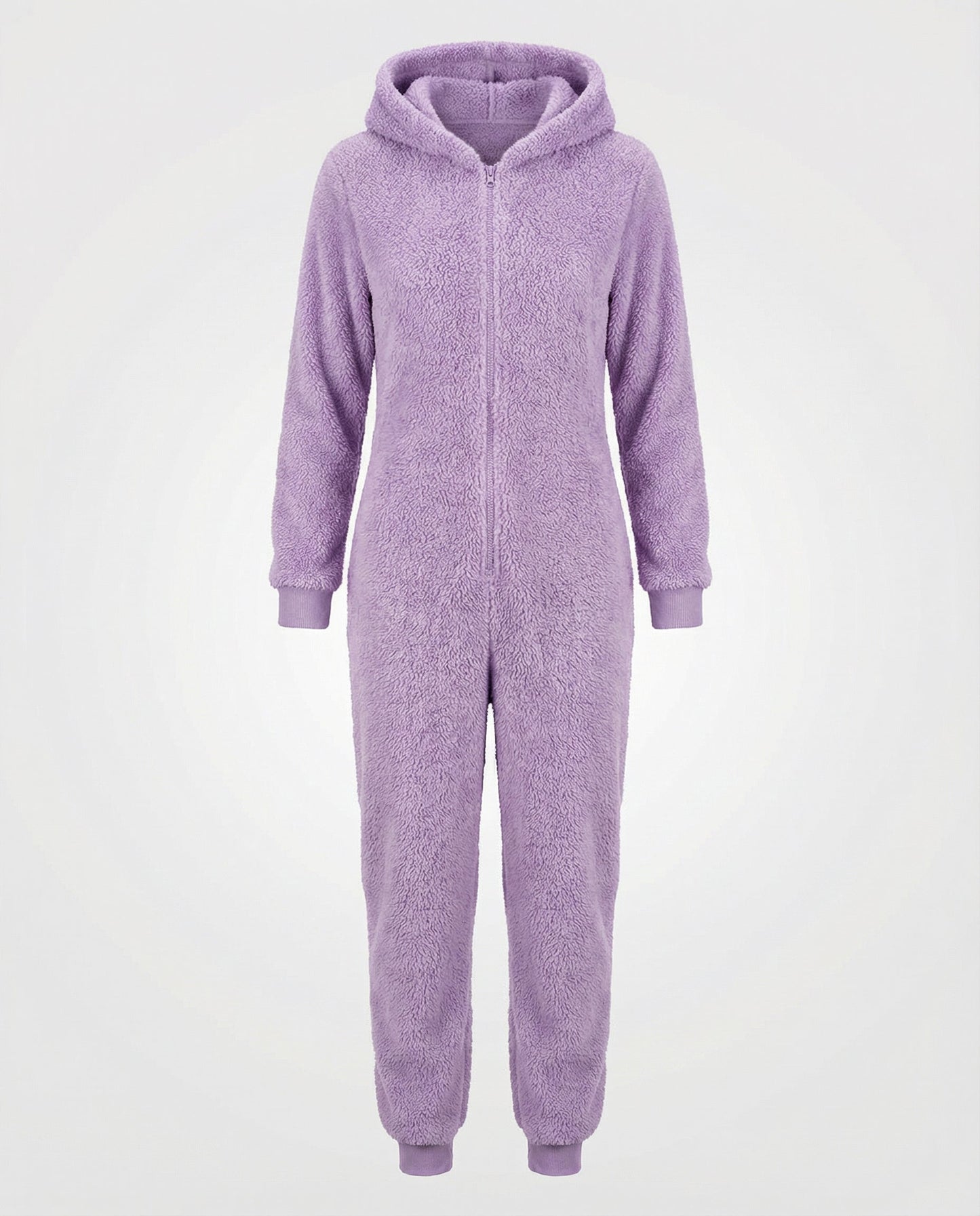 Damen Teddyfleece-Overall mit Kapuze