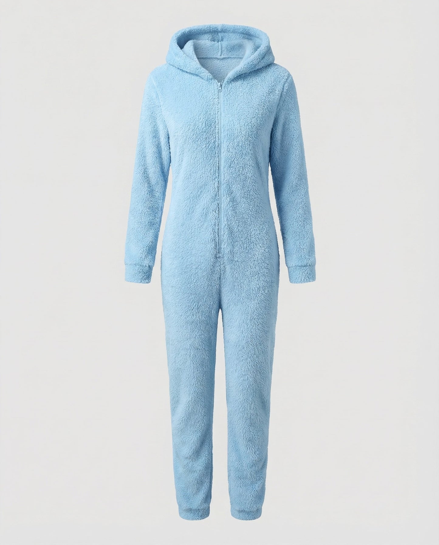 Damen Teddyfleece-Overall mit Kapuze