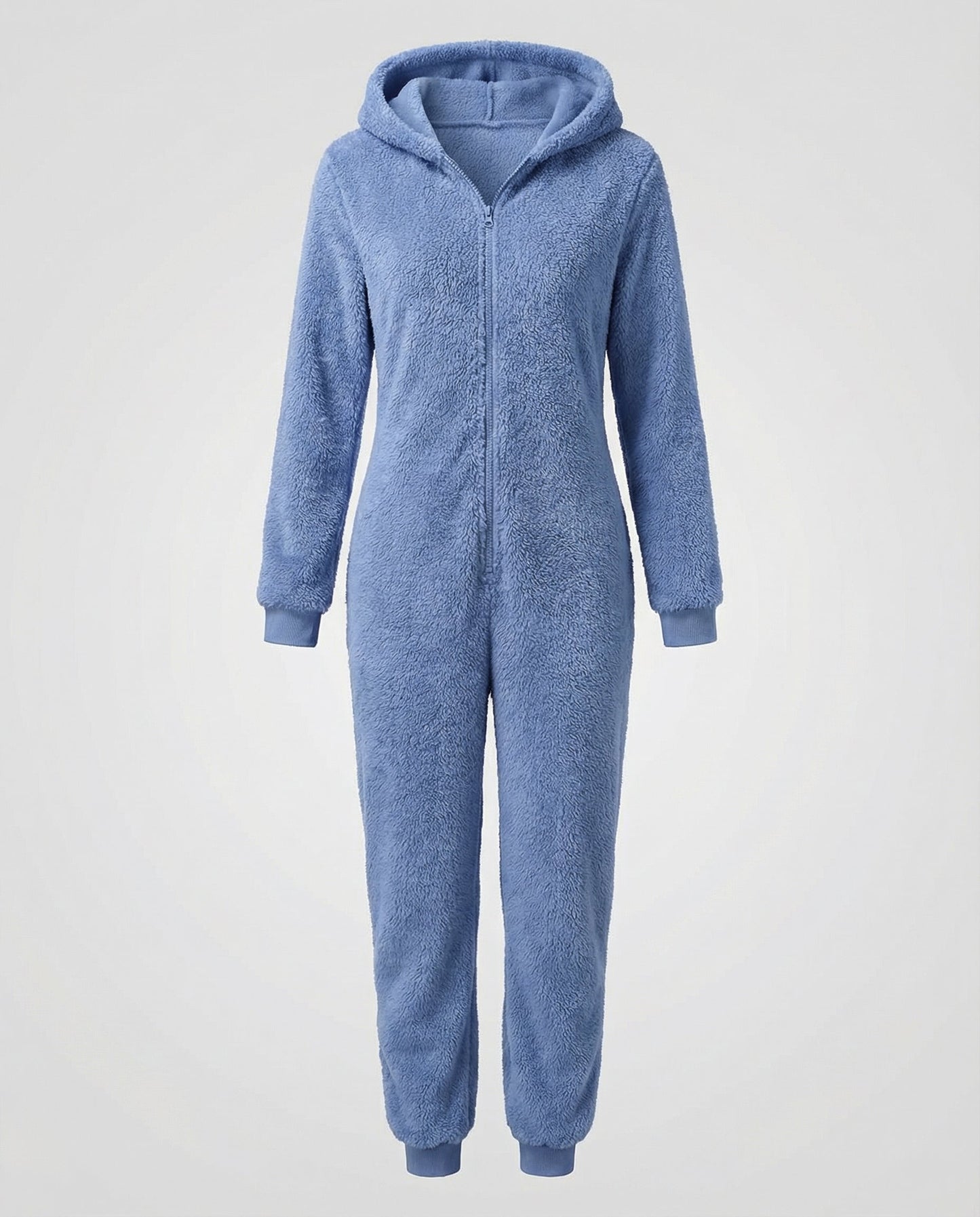 Damen Teddyfleece-Overall mit Kapuze