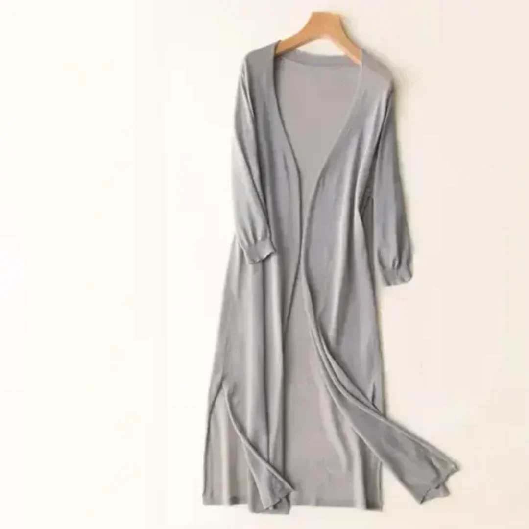 Damen Langarm Cardigan Lang