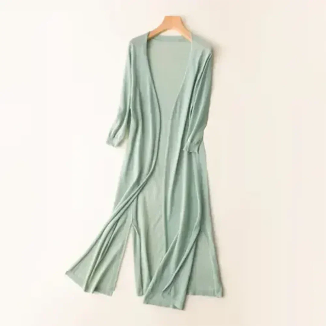 Damen Langarm Cardigan Lang